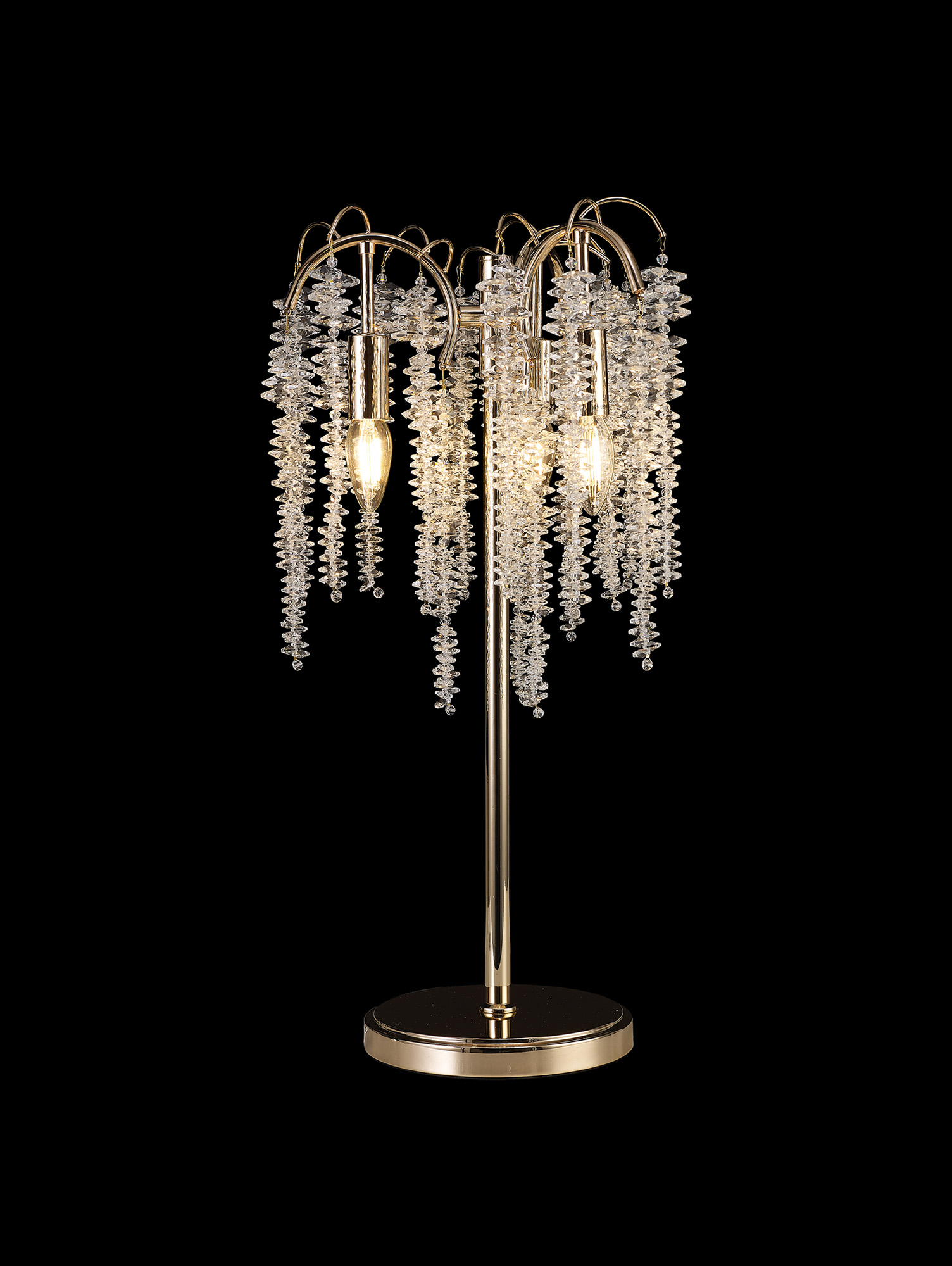 IL32900  Wisteria 62cm Table Lamp 3 Light French Gold